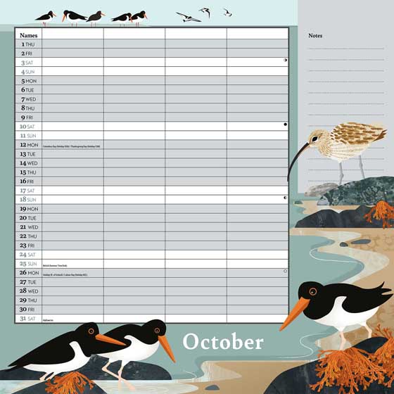 RSPB Family planner 2026 product photo side L