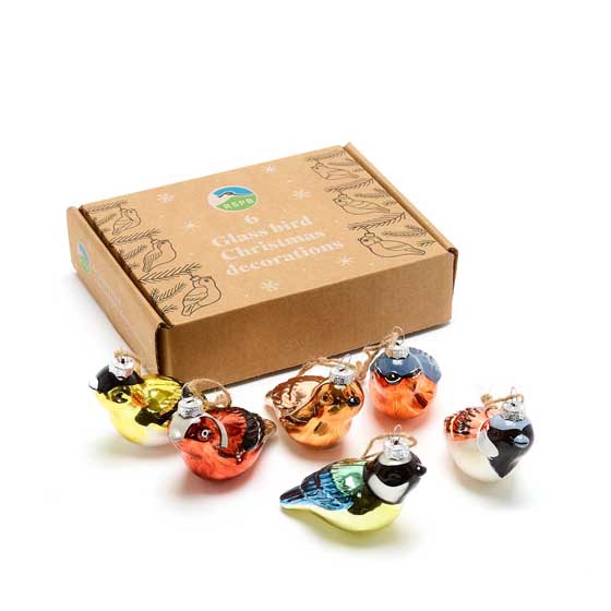 RSPB Glass bird Christmas decorations product photo side L