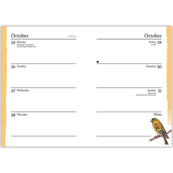 RSPB Illustrated A6 diary 2027 product photo side L