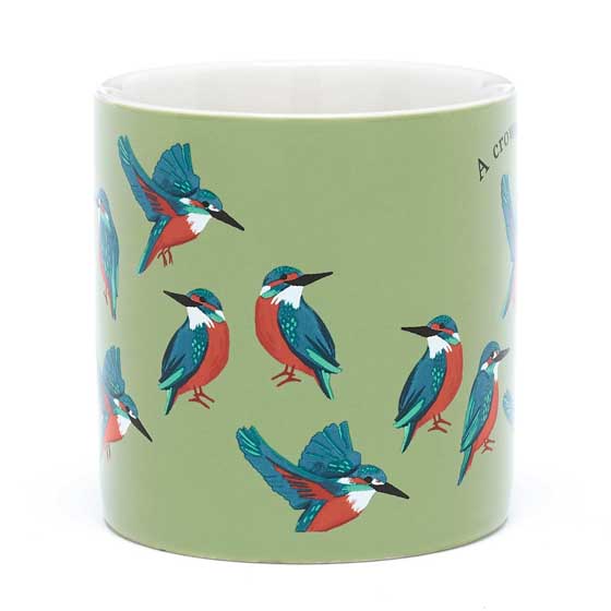 RSPB Kingfisher mug, Flock collection product photo side L