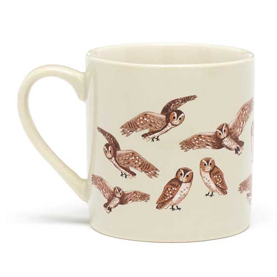 RSPB Owls mug, Flock collection product photo back L