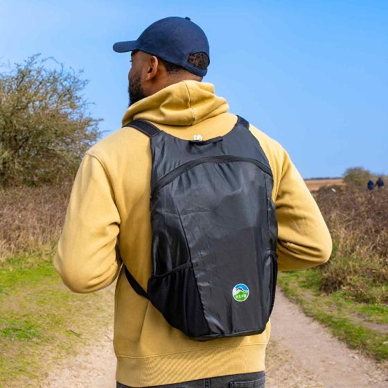 RSPB Sustainable foldaway backpack product photo front L