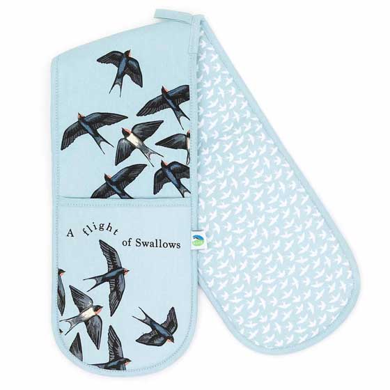 RSPB Swallow bird double oven glove, Flock collection product photo default L