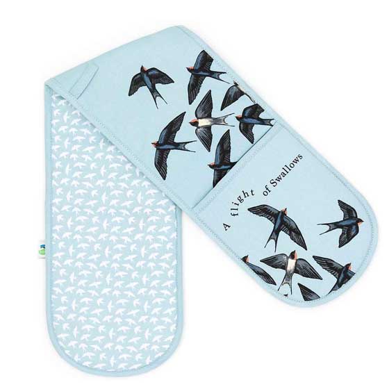 RSPB Swallow bird double oven glove, Flock collection product photo ai5 L