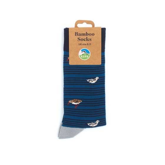RSPB men's wader bird bamboo socks product photo front L