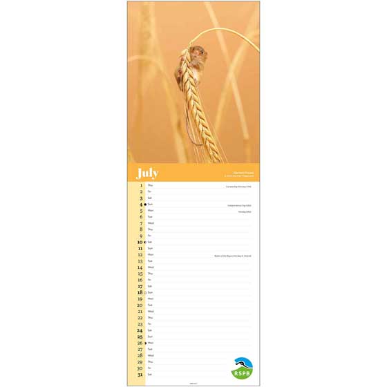 RSPB Wildlife calendar 2027 product photo side L