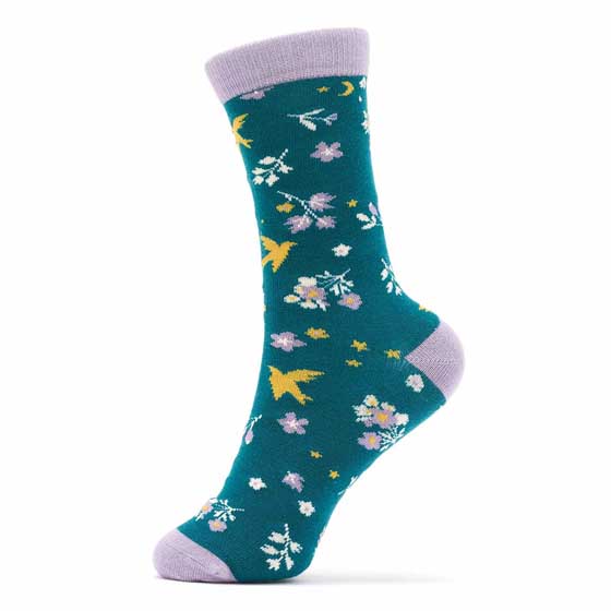 RSPB Women's autumn meadow bamboo socks product photo side L