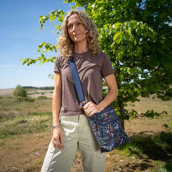 RSPB Woodland birds cross-body organic cotton bag product photo default L