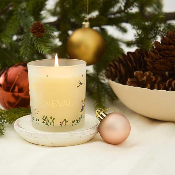 St Eval figgy pudding candle product photo side L