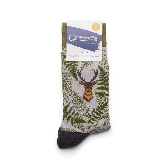Men's stag bamboo socks product photo back L