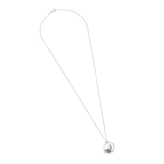 Sterling silver Blackbird necklace by Blackbird Jewellery product photo back L