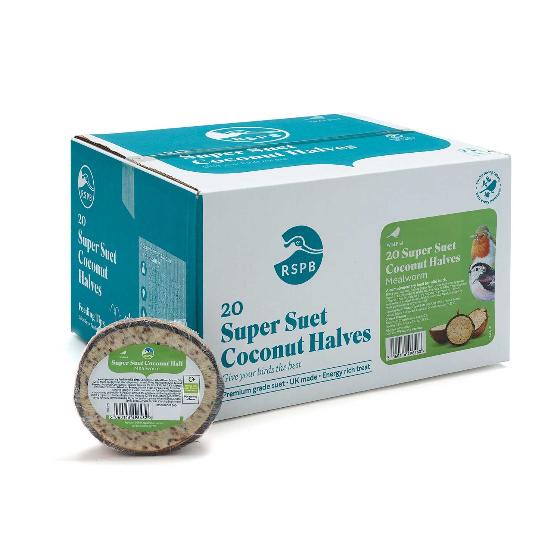Super suet coconut halves - mealworm, box of 20 product photo ai5 L
