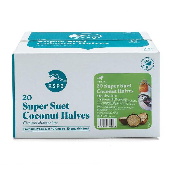 Super suet coconut halves - mealworm, box of 20 product photo ai4 L