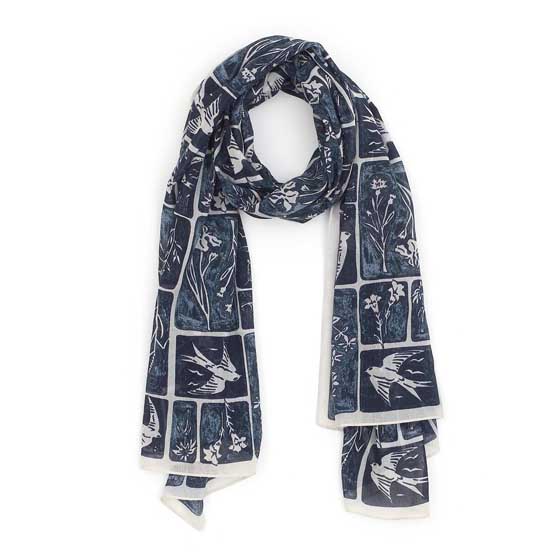 RSPB Swift meadow organic cotton lightweight scarf product photo default L