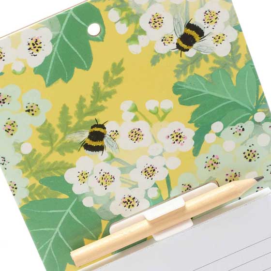 Bees & blossom magnetic memo pad product photo back L