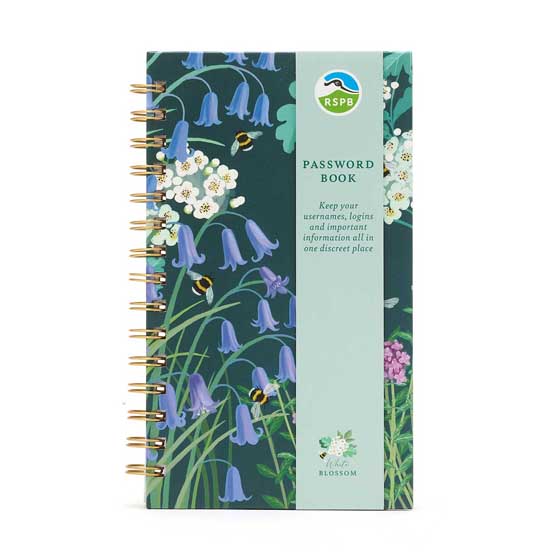Bees & bluebells password book product photo ai4 L