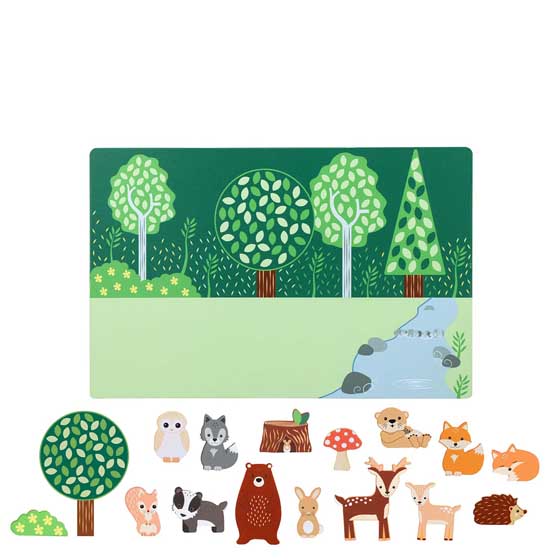 Woodland animal magnetic picture board product photo side L