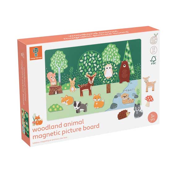 Woodland animal magnetic picture board product photo back L