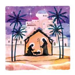 Bethlehem Christmas cards, pack of 10 product photo