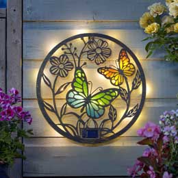Butterfly solar light decor disc product photo