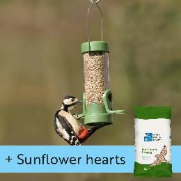 Classic easy-clean® small seed feeder with 1.8kg sunflower hearts product photo