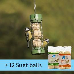 RSPB Classic Easy-clean® suet feeder with 12 Super suet fat balls product photo