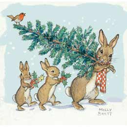 Decorating the burrow Christmas cards, pack of 10 product photo