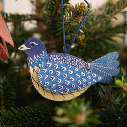 Screen-printed 3D Dove hanging decoration product photo