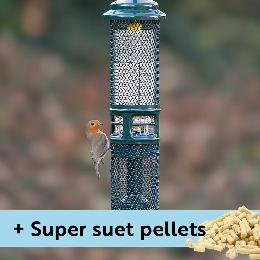 Squirrel Buster suet pellet & peanut feeder with Super suet pellets product photo