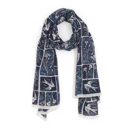 RSPB Swift meadow organic cotton lightweight scarf product photo
