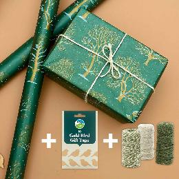 Winter trees wrapping paper bundle product photo