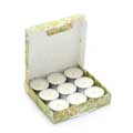 Apple blossom vegan tea lights by Heaven Scent product photo back T