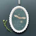 'Be brave' owl ceramic hanging decoration product photo default T