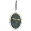'Be brave' owl ceramic hanging decoration product photo side T