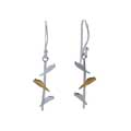 Sterling silver birds on a wire earrings by Reeves & Reeves product photo default T