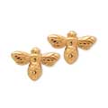 Gold vermeil bee stud earrings by Reeves & Reeves product photo default T