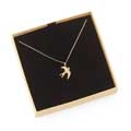 Swallow necklace 18ct gold vermeil by Blackbird Jewellery product photo back T