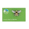 RSPB Great Yellow Bumblebee pin badge product photo side T
