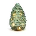 Green glass pinecone light product photo side T