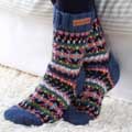 Fairisle wool cosy socks by Pachamama Knitwear product photo default T