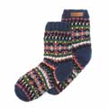 Fairisle wool cosy socks by Pachamama Knitwear product photo side T