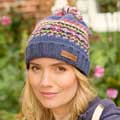 Fairisle wool bobble hat by Pachamama Knitwear product photo side T