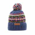 Fairisle wool bobble hat by Pachamama Knitwear product photo front T