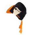 Puffin kids novelty hat by Pachamama Knitwear product photo front T