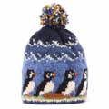 Puffin wool bobble hat by Pachamama Knitwear product photo side T