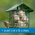 Dual suet feeder with 3 Super suet cakes and 6 Super suet fat balls product photo default T