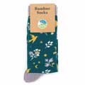 RSPB Women's autumn meadow bamboo socks product photo back T
