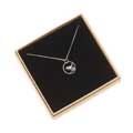 Robin in hoop necklace, sterling silver by Blackbird Jewellery product photo front T