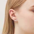 Sterling silver Swallow earrings by Blackbird Jewellery product photo front T