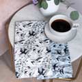Swallows and sea organic cotton tea towel, set of 2 product photo side T